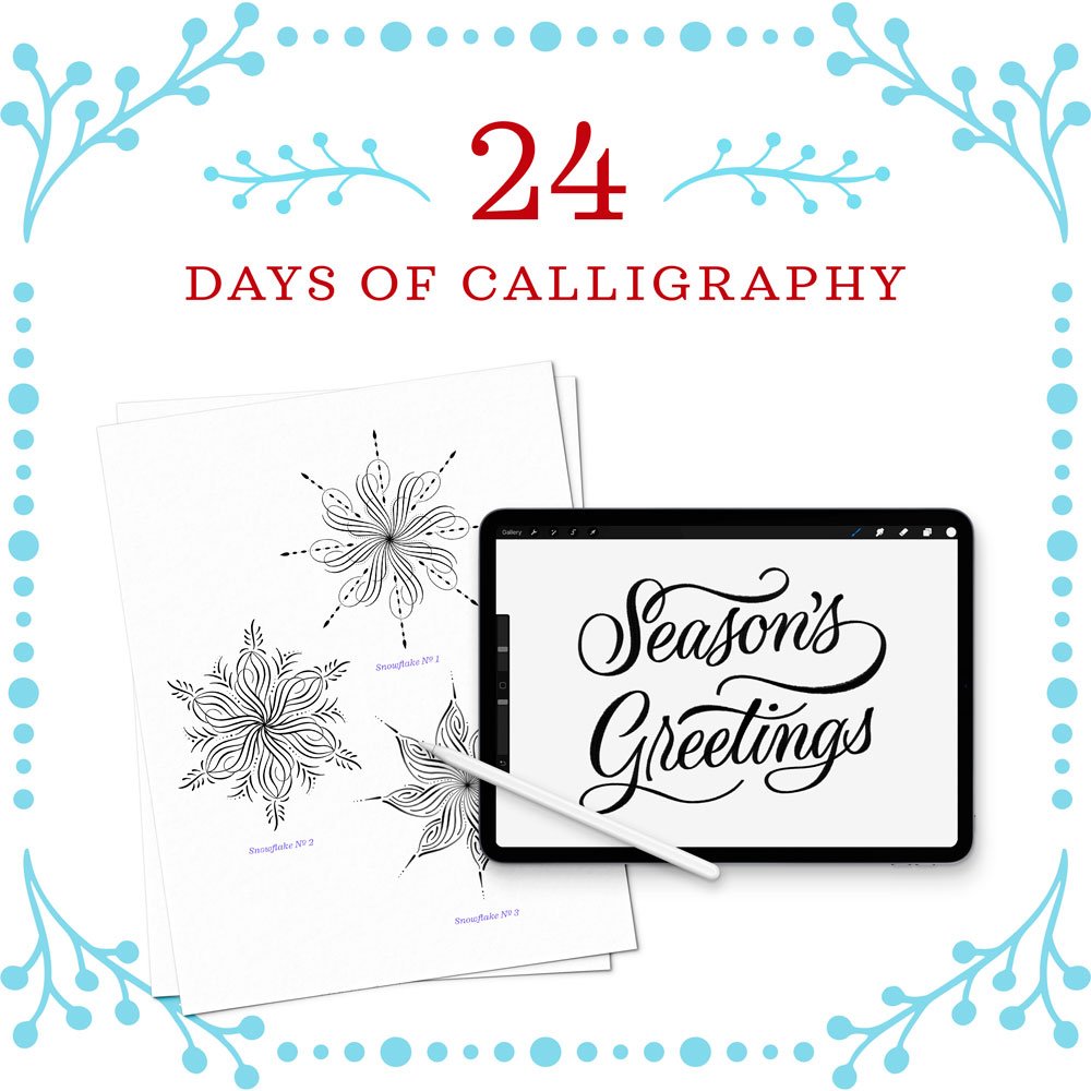 24 Days of Calligraphy: A Month of Freebies!