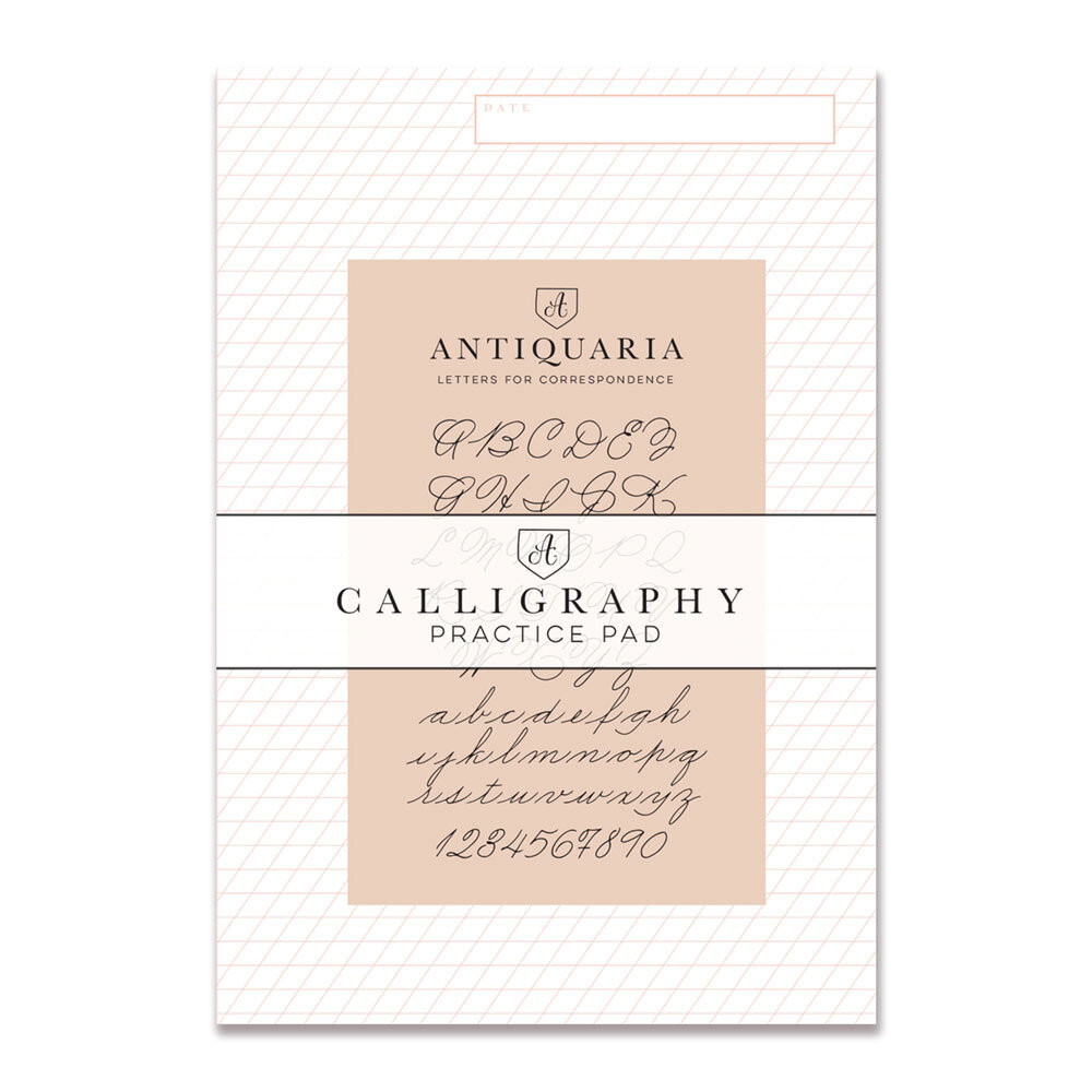 Calligraphy studio Antiquaria released this exceptional  Calligraphy Practice Pad , which is pretty enough for letter-writing 