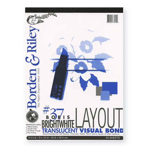   Borden & Riley Layout Bond  is hands-down my favorite translucent writing pad 