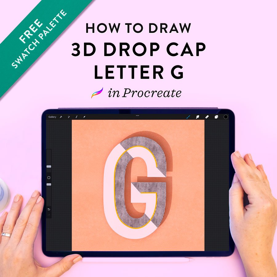 How to Draw a Drop Cap Letter G in Procreate