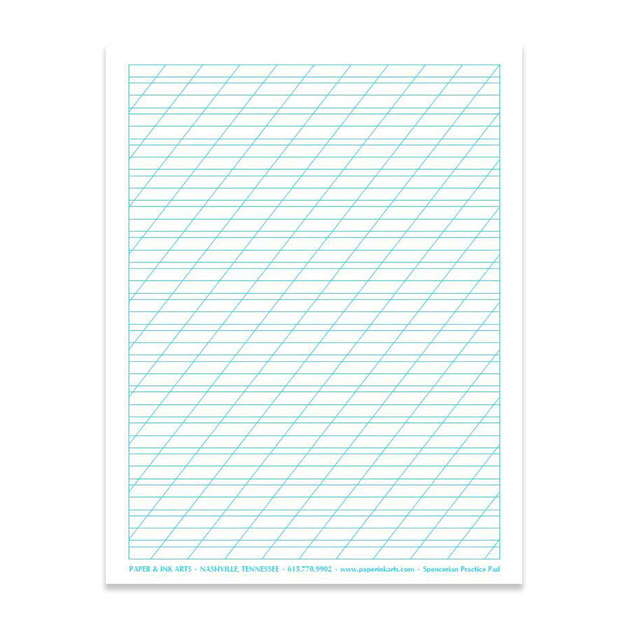  Paper & Ink Arts makes this lovely  Spencerian Practice Pad . I love the blue lines, which don’t distract. 