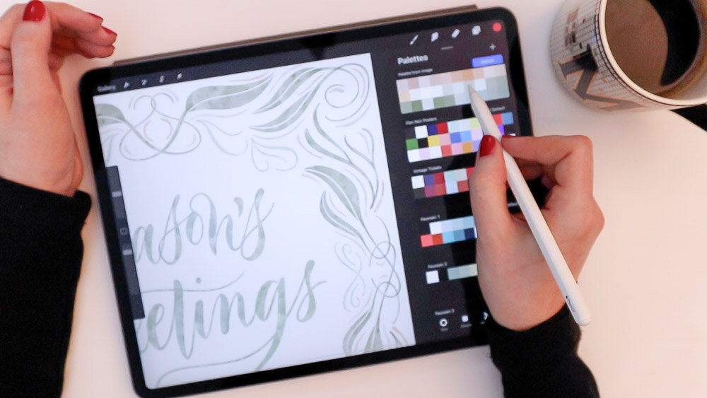  Brushes shown:  Watercolor Script Procreate Brush Pack  