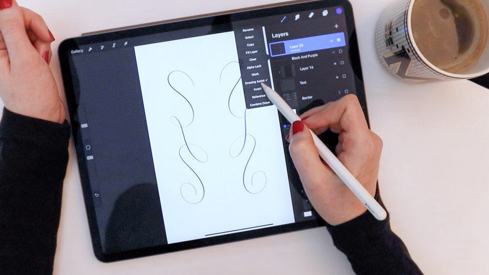  Brush shown:   Fine Point Calligraphy Nib – Smooth   