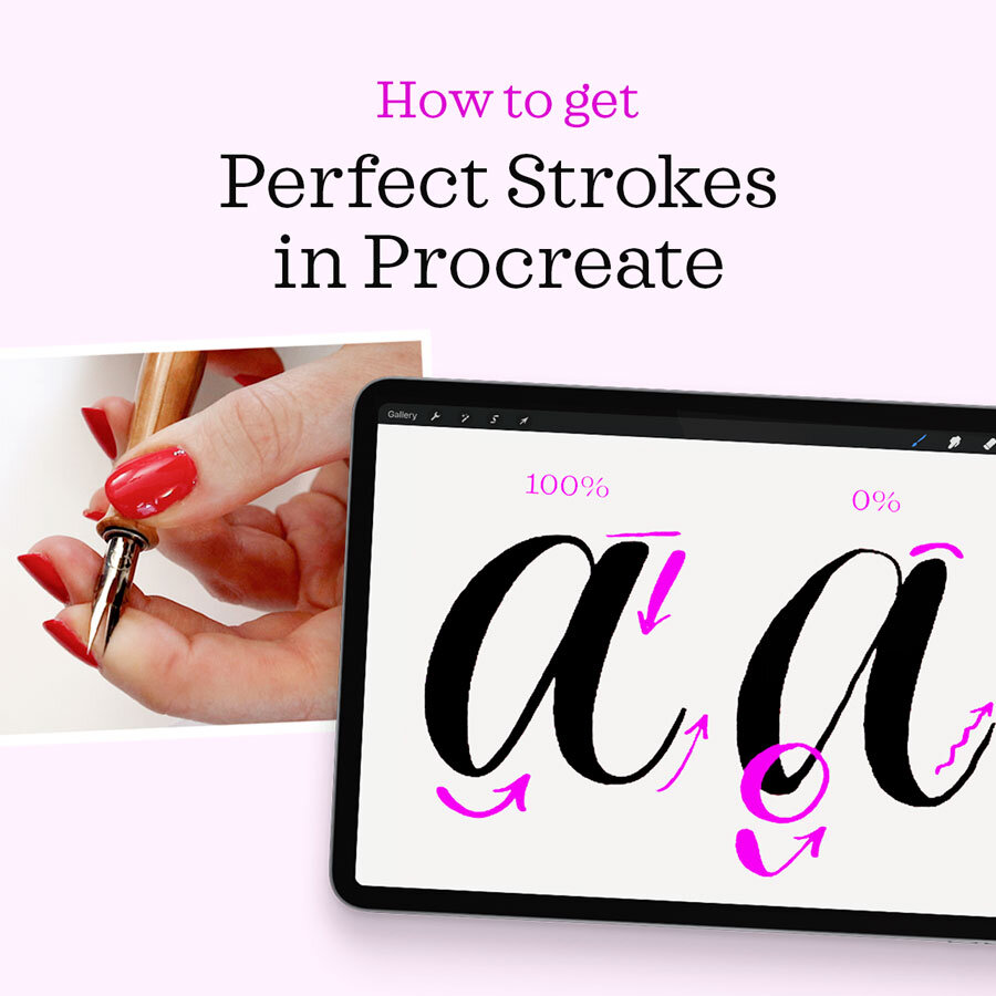 Thin and Thick Calligraphy Strokes in Procreate: My Top 3 Tips