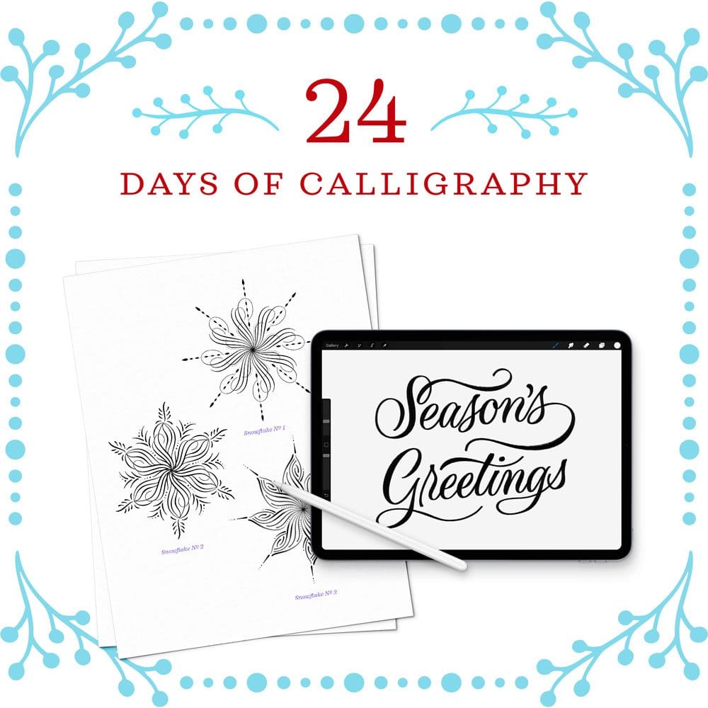 24 Days of Calligraphy: A Month of Freebies!
