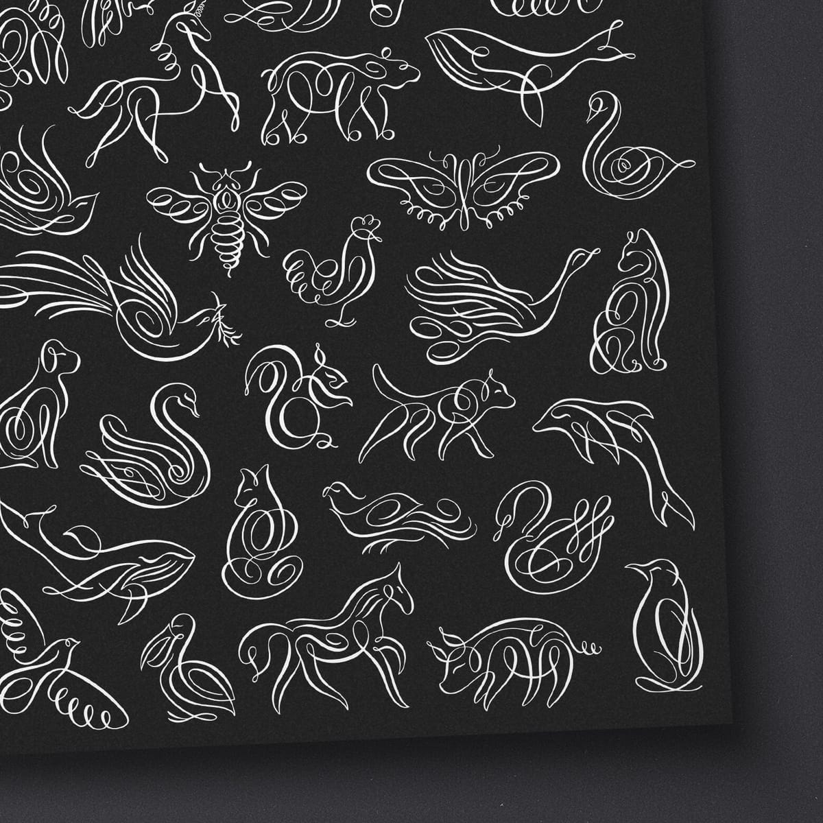 Animal Flourish Vector & Procreate Brush Pack