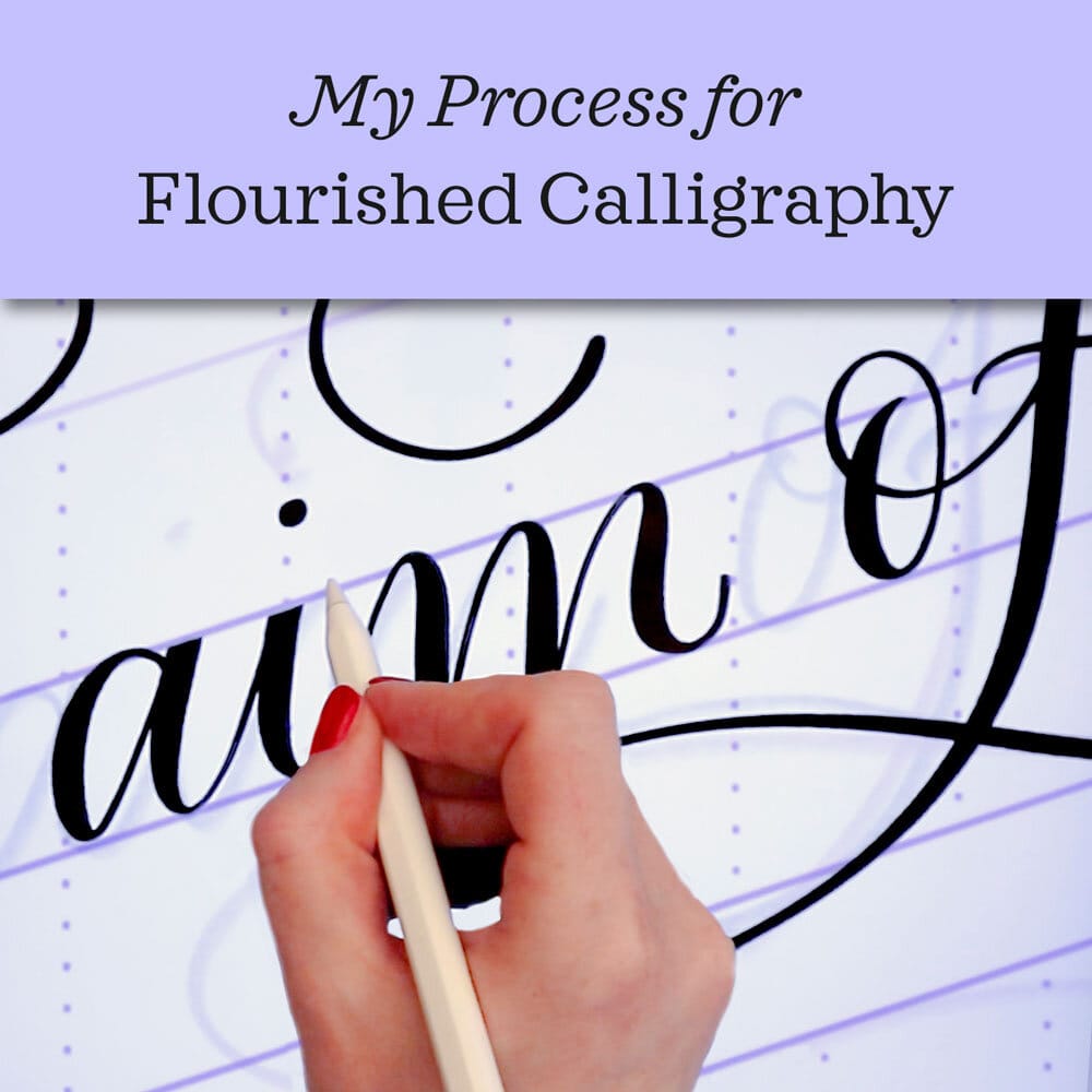 Calligraphy Flourishing Process in Procreate