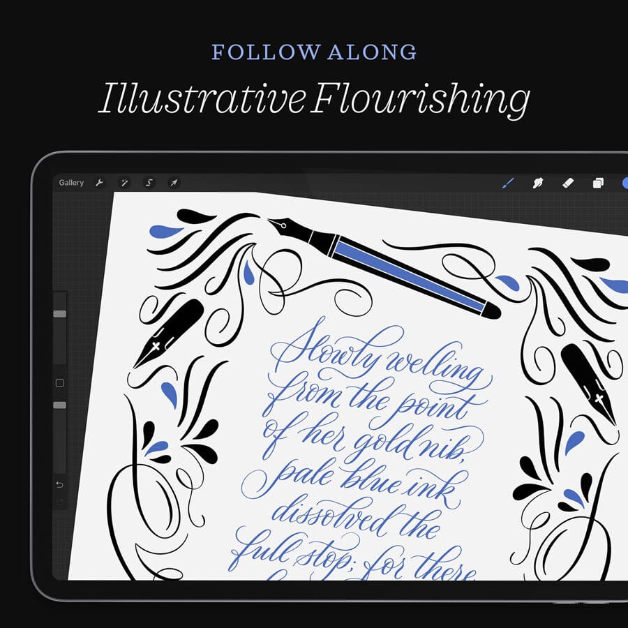 Flourishing for iPad Calligraphy & Illustrations