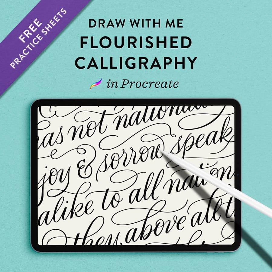 Draw with Me: Extra Flourished Calligraphy Layout