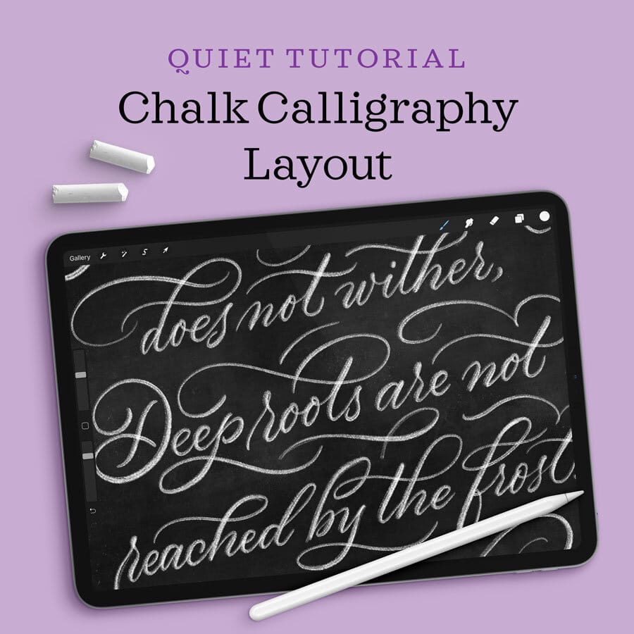 Chalk Calligraphy Layout in Procreate