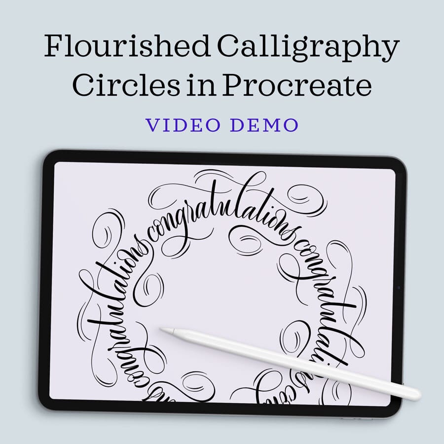How to Draw Flourished Calligraphy Circles in Procreate