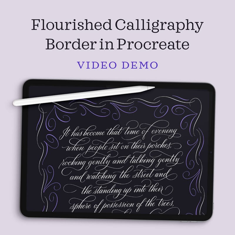 Tutorial: Flourished Calligraphy Border in Procreate