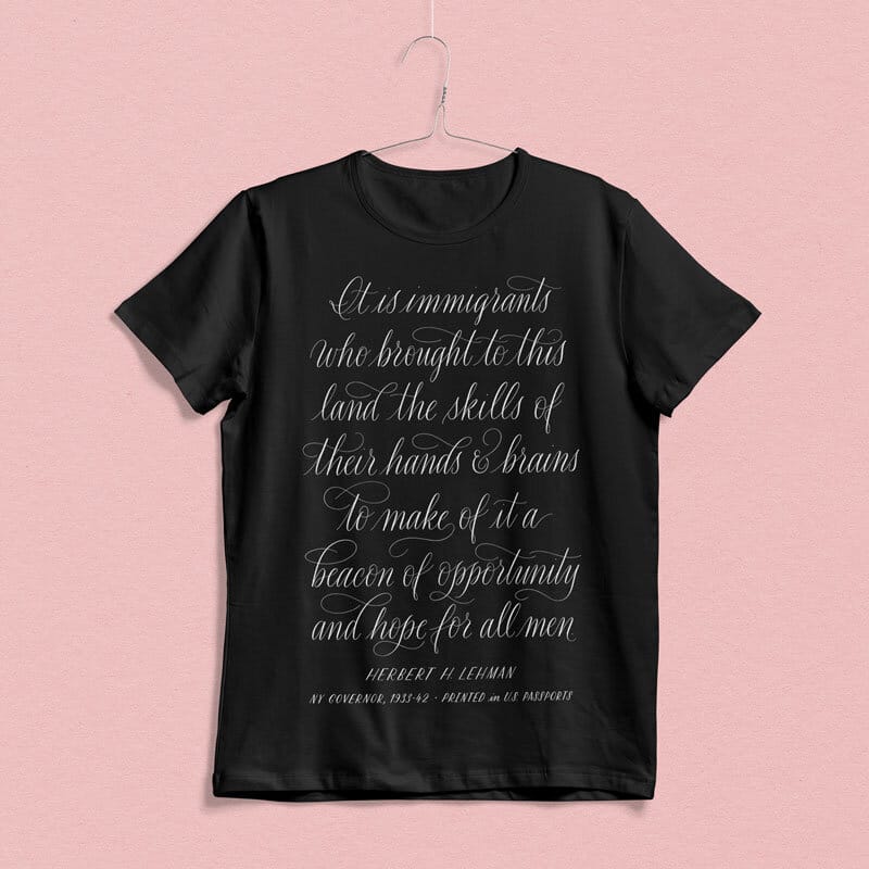 Calligraphy for a Cause: T-Shirts for Charity