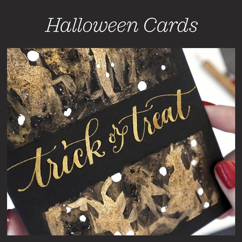 How-to: Calligraphy Halloween Cards