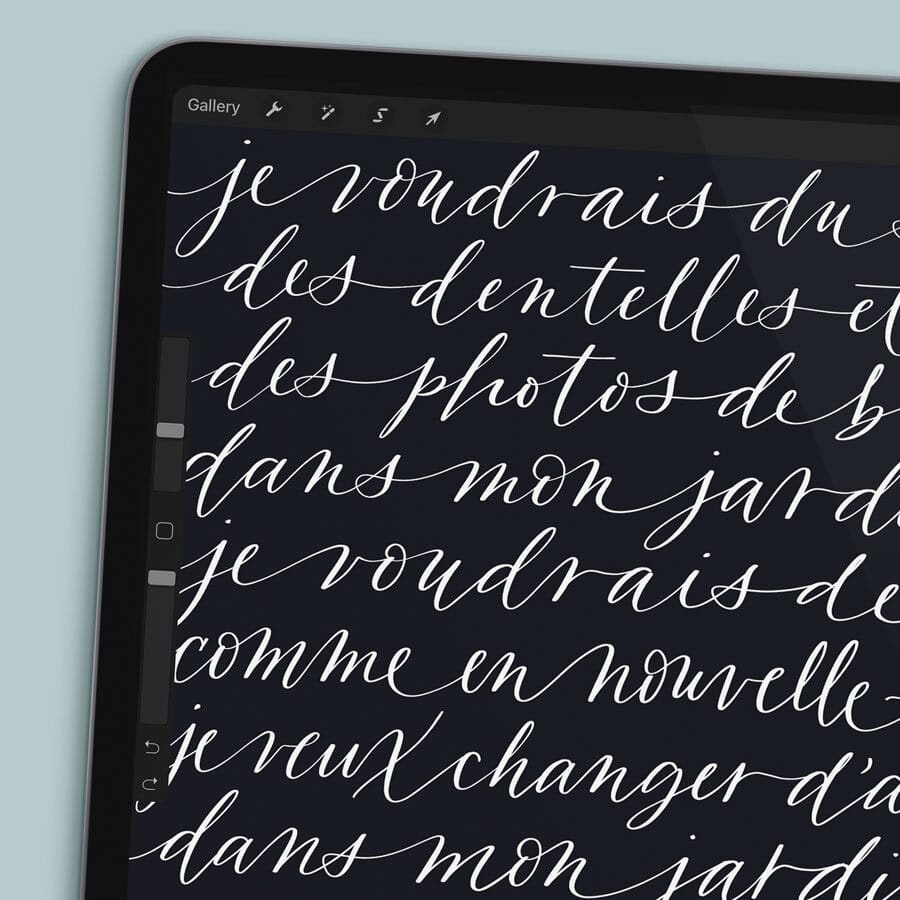 Quiet Calligraphy Layout Design in Procreate