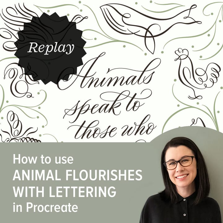 Live Event: Using Animal Flourishes with Lettering in Procreate