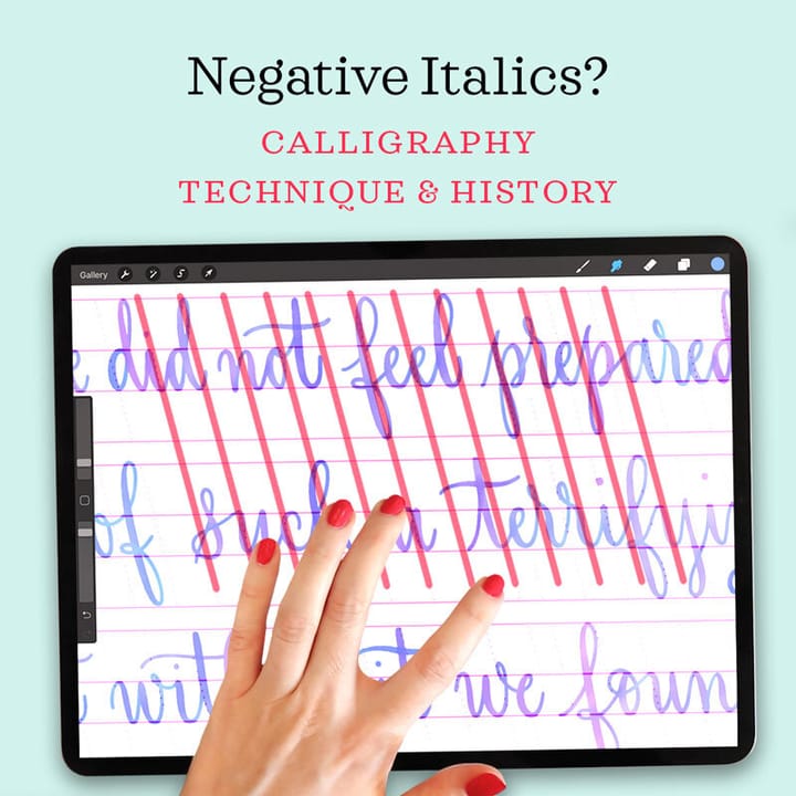 How to Write Backhand Calligraphy with Watercolor Lettering