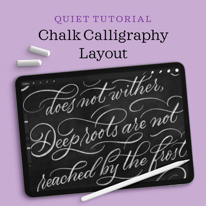 Chalk Calligraphy Layout in Procreate