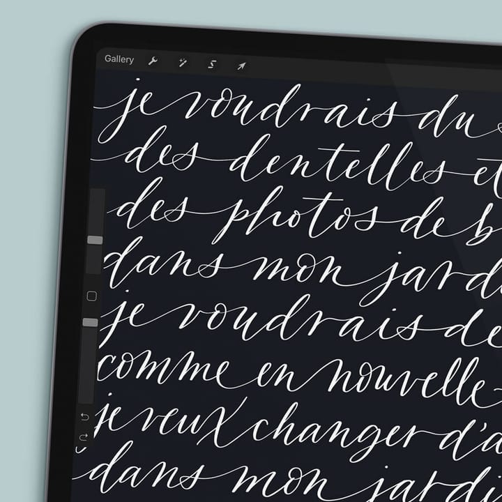 Quiet Calligraphy Layout Design in Procreate