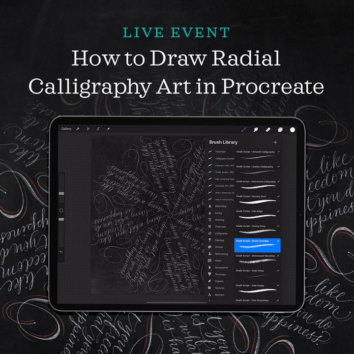 Live Event: Radial Calligraphy Art