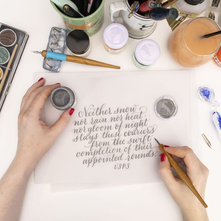 Make a Calligraphy Layout with Gray Ink